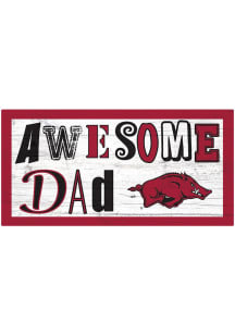 Arkansas Razorbacks Awesome Dad Sign