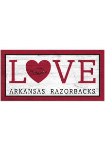 Arkansas Razorbacks Love 6x12 Sign
