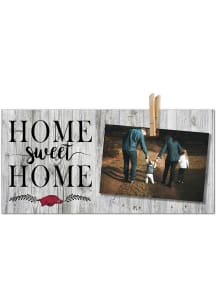Arkansas Razorbacks Home Sweet Home Clothespin Picture Frame