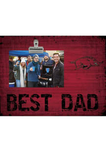 Arkansas Razorbacks Best Dad Clip Picture Frame