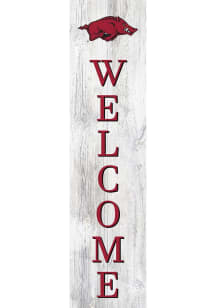 Arkansas Razorbacks 24 Inch Welcome Leaner Sign - Red