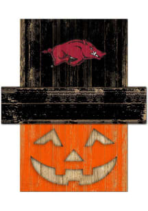 Arkansas Razorbacks Pumpkin Head Sign