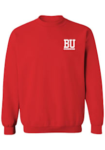 Vive La Fete Boston Terriers Womens Red Impressions Crew Sweatshirt