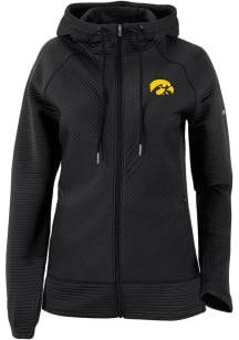 Womens Iowa Hawkeyes Black Columbia Pack It Up Long Sleeve Full Zip Jacket