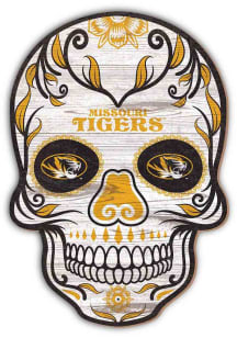 Missouri Tigers 12 inch Sugar Skull Sign