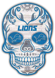 Detroit Lions 12 inch Sugar Skull Sign