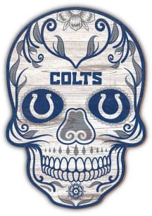 Indianapolis Colts 12 inch Sugar Skull Sign