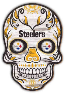 Pittsburgh Steelers 12 inch Sugar Skull Sign