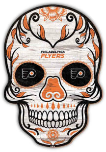 Philadelphia Flyers 12 inch Sugar Skull Sign