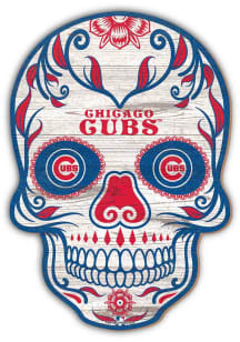 Chicago Cubs 12 inch Sugar Skull Sign