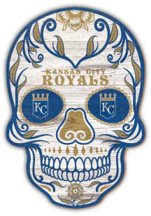 Kansas City Royals 12 inch Sugar Skull Sign