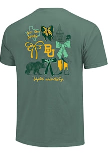 Baylor Bears Womens Green Coquette Campus Short Sleeve T-Shirt