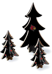 Louisville Cardinals 3 Piece Set Desktop Tree Set Decor