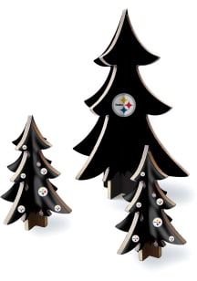Pittsburgh Steelers 3 Piece Set Desktop Tree Set Decor