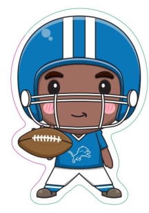 Detroit Lions Anime Football Player Stickers