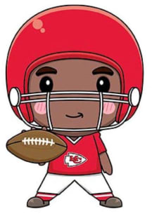 Kansas City Chiefs Anime Football Player Stickers