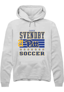 Casper Svendby Rally Mens White Pitt Panthers NIL Striped Player Hood
