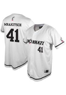 Adam Mrakitsch Genuine Collective Mens White Cincinnati Bearcats NIL Jersey