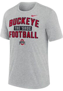 Ohio State Buckeyes Grey Nike Local Triblend Tee Short Sleeve Fashion T Shirt