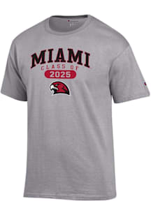 Champion Miami RedHawks Grey Class of 2025 Pill Jersey Short Sleeve T Shirt