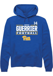 Joshua Guerrier Rally Mens Blue Pitt Panthers NIL Stacked Box Player Hood