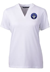 Cutter and Buck Montreal Impact Womens White Forge Short Sleeve T-Shirt