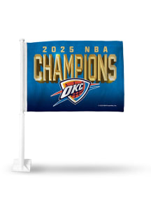 Oklahoma City Thunder 2025 Finals Champions Car Flag - Navy Blue