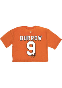 Joe Burrow Cincinnati Bengals Womens Orange Player Player T-Shirt