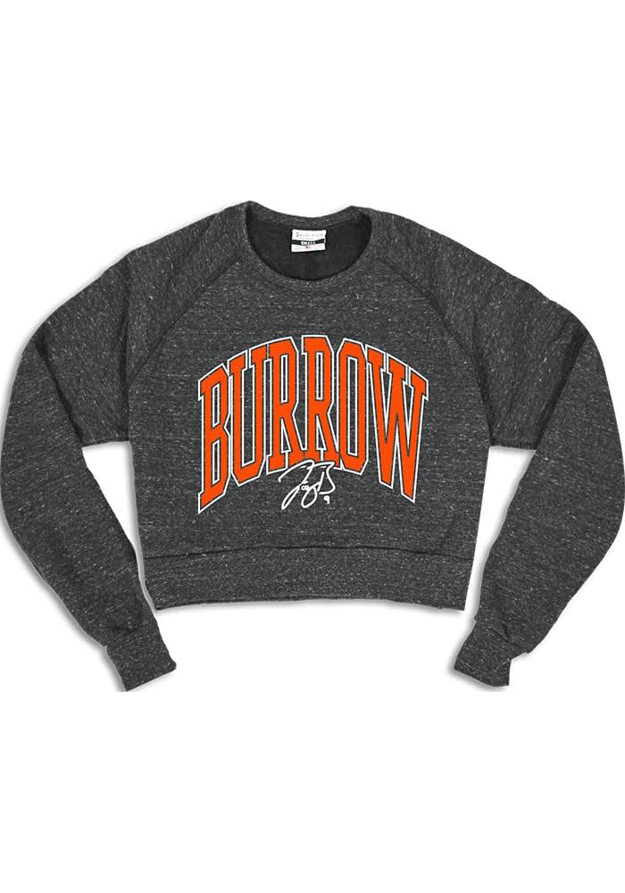 Joe Burrow Cincinnati Bengals Womens Black Signature Player Crew