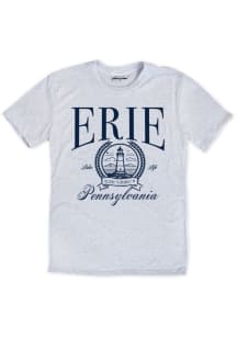 Erie Grey Lighthouse Crest Short Sleeve Fashion T Shirt