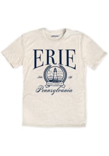 Erie Oatmeal Lighthouse Crest Short Sleeve Fashion T Shirt