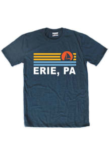 Erie Navy Blue Sailboat Short Sleeve Fashion T Shirt