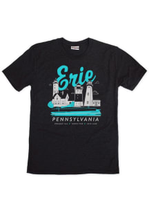 Erie Black Lighthouse Short Sleeve Fashion T Shirt