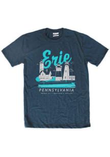 Erie Navy Blue Lighthouse Short Sleeve Fashion T Shirt