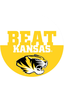 Missouri Tigers 3&quot; Beat Kansas Button - Yellow