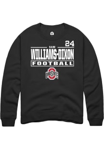 Sam Williams-Dixon Rally Mens Black Ohio State Buckeyes NIL Stacked Box Player Crew
