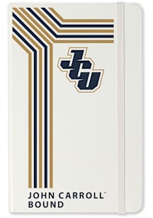 John Carroll Blue Streaks School Bound team logo Notebook and Folder - White