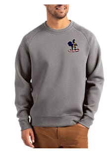 Cutter and Buck Delaware Fightin' Blue Hens Mens Graphite Vault Roam Long Sleeve Crew Sweatshirt