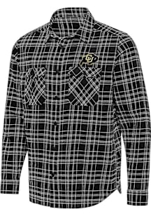 Antigua Colorado Buffaloes Mens Black Private Long Sleeve Dress Shirt