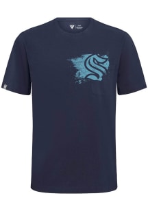 Levelwear Seattle Kraken Navy Blue Focal Blasted Short Sleeve T Shirt