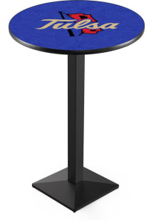 Black Tulsa Golden Hurricane Square Base Pub Table