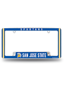 San Jose State Spartans Classic All Over Chrome License Plate Frame - Silver