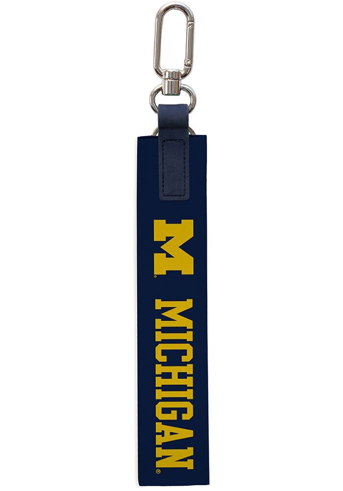 Michigan Wolverines NAVY Oversized KeyStrap Keychain - 3285241