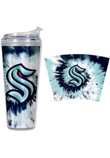 Seattle Kraken Tie Dye 24oz Tumbler - Navy Blue