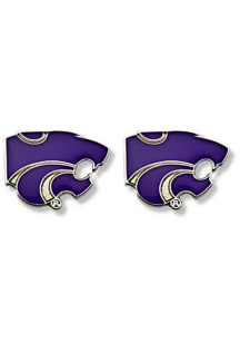 K-State Wildcats Purple Logo Post Womens Earrings