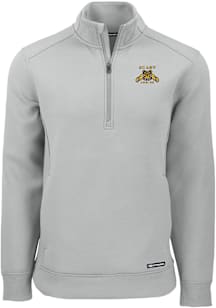 Cutter and Buck North Carolina A&T State University Mens Ash Roam Long Sleeve Qtr Zip Pullover