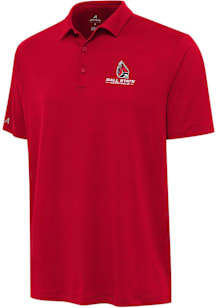Antigua Ball State Cardinals Mens Red Reprocess Recycled Short Sleeve Polo
