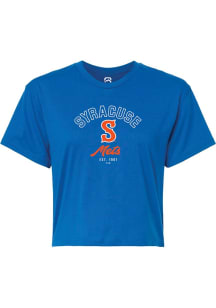 Summit Sportswear Syracuse Mets Womens Blue Relaxed Short Sleeve T-Shirt