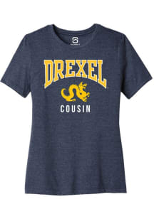 Drexel Dragons Navy Blue Summit Sportswear Cousin Short Sleeve T-Shirt