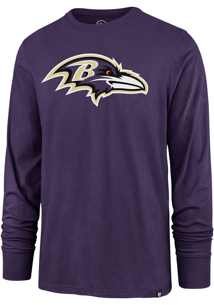 47 Baltimore Ravens Imprint Super Rival Long Sleeve T Shirt DKPURPLE ...